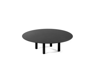 Стальной низкий круглый журнальный столик