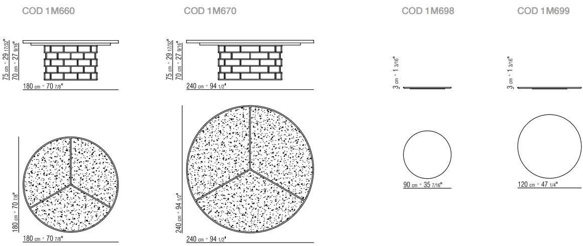 Flexform Круглый стол с ленивой сьюзан sun-id-1381590 - Вид №1