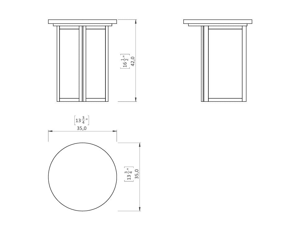 Деревянный круглый журнальный столик Casa Magna Essence ARCH-00149484 - Вид №9