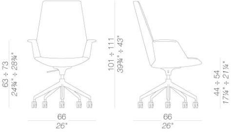 Lapalma Офисное кресло для руководителя из экокожи с 4-мя спицами Uno sun-id-1503273 - Вид №5