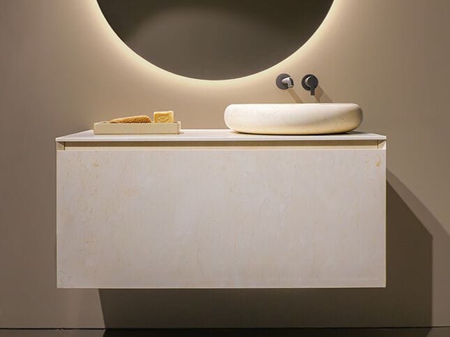 Мраморный подвесной умывальник со встроенной раковиной Inbani слой ARCH-00008322 - Вид №1