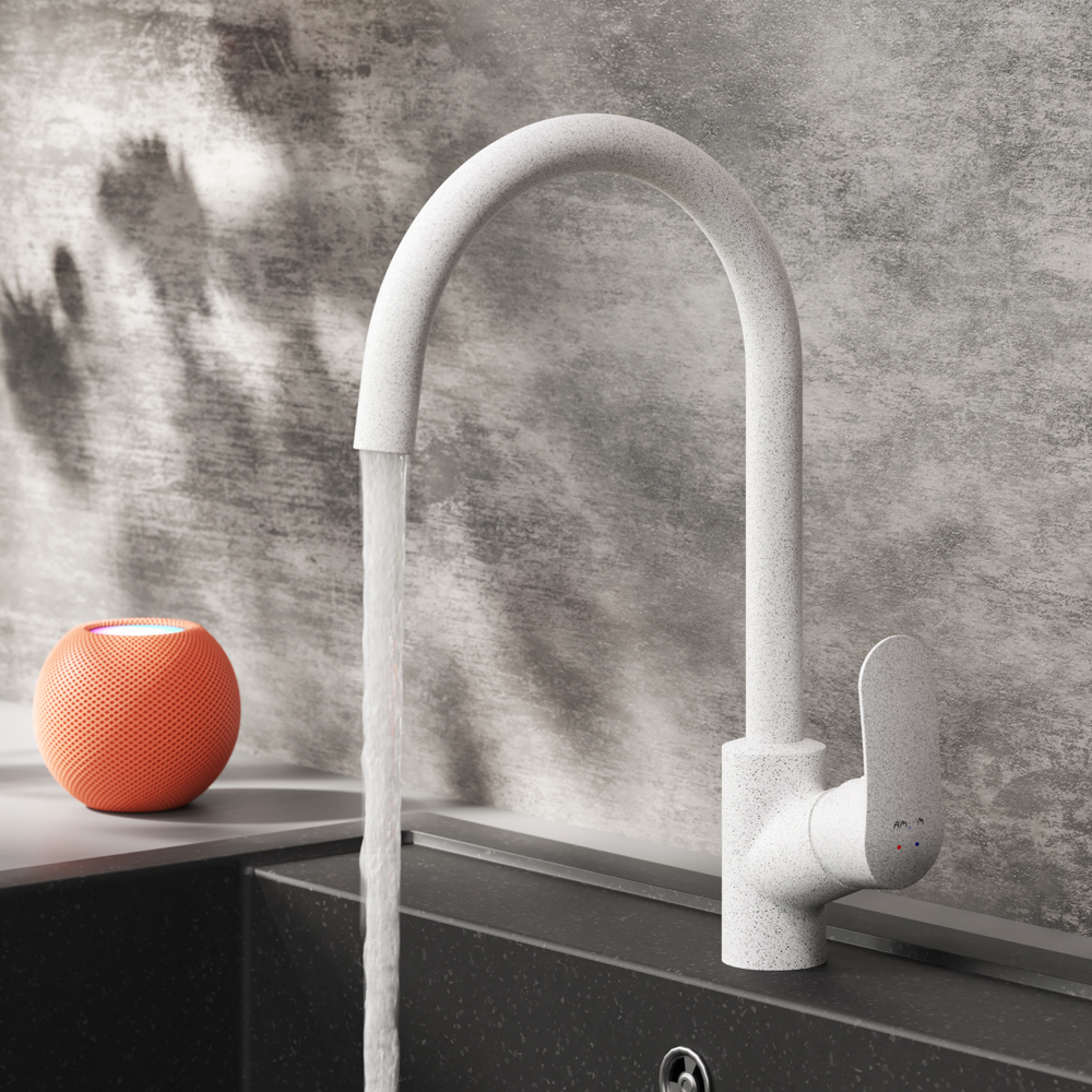 F8007133 смеситель для кухни элегантный белый шт AM.PM Like - Вид №1