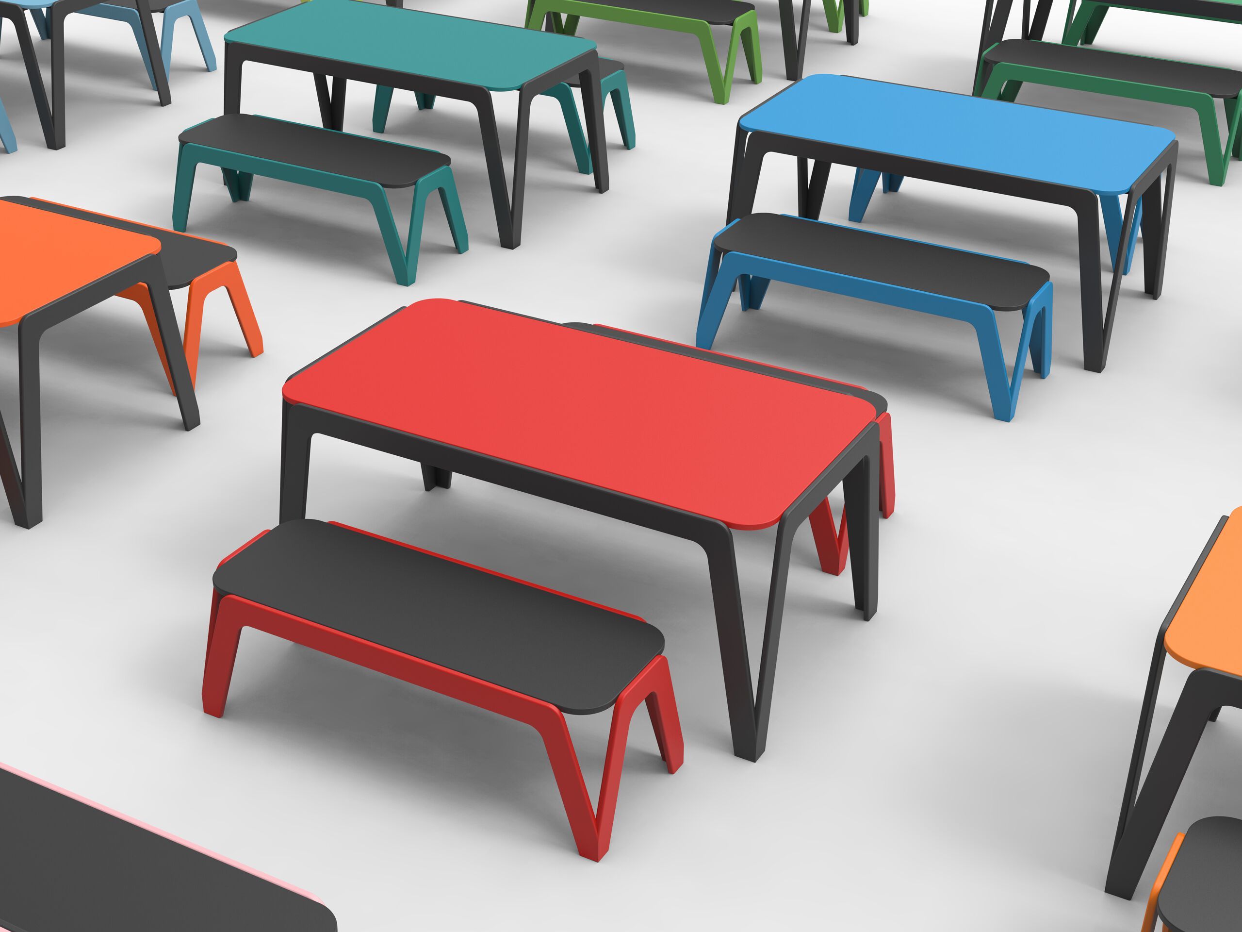 Прямоугольный стол для общественных мест из полиэтилена Donye компас ARCH-00052755 - Вид №3