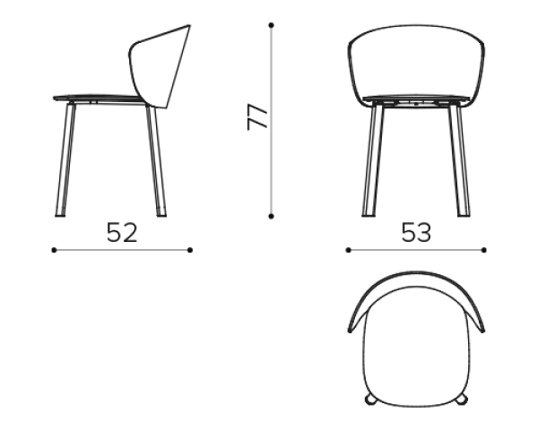 NT 1009 W57 x D52 x H77 cm True Design Not Wood - Вид №1