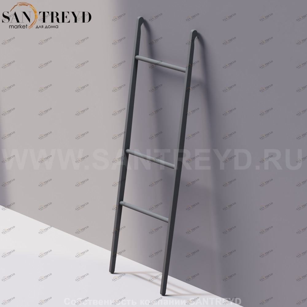 Agape STAIRS Вешалка для полотенец серая ACOM0531NG