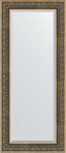 BY 3553 Зеркало с фацетом в багетной раме - вензель серебряный 101 mm EVOFORM Exclusive