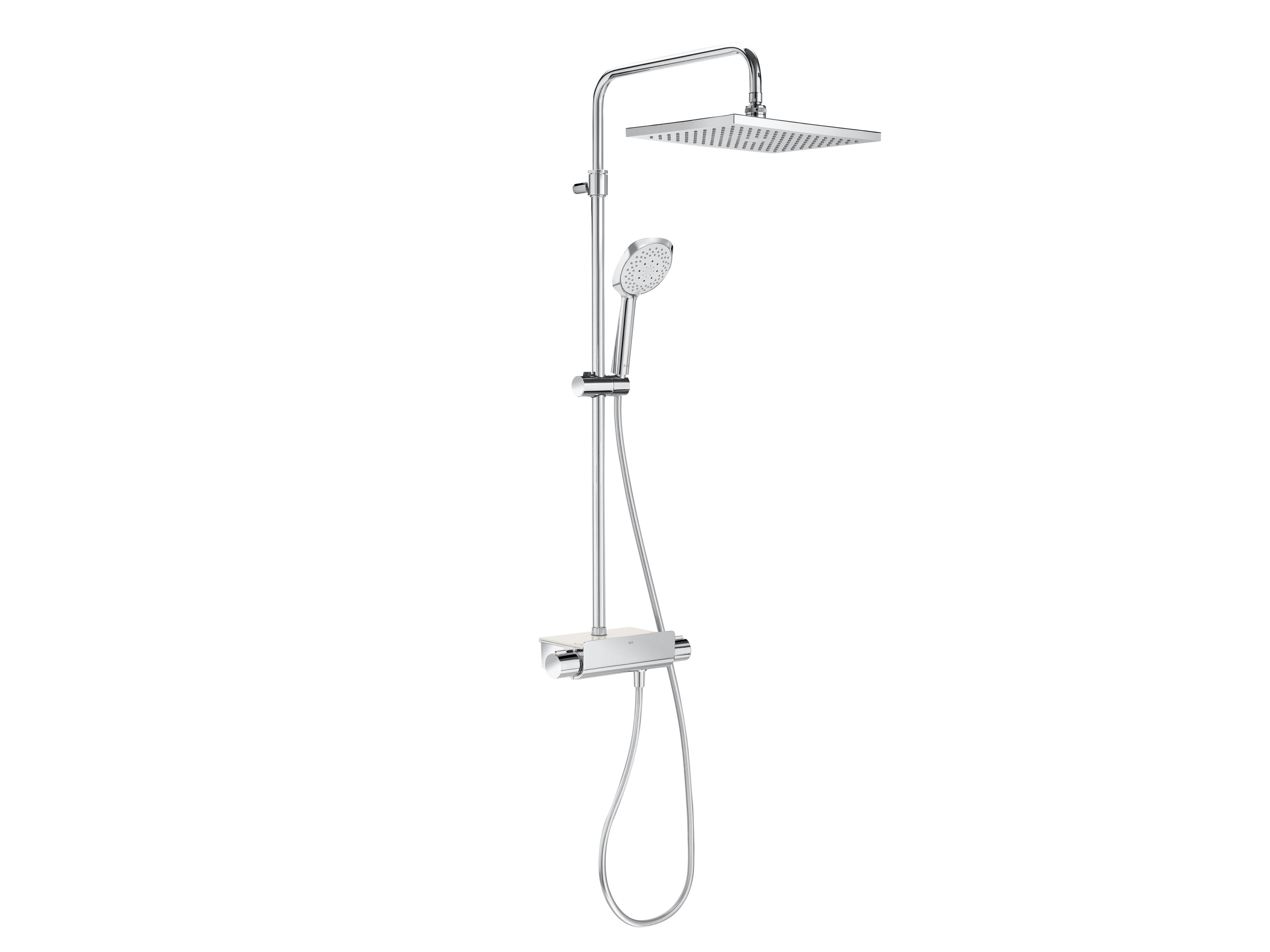 Латунь термостатический настенный душ колонка Roca SQUARE 5A9C88C00 ARCH-00029726 - Вид №1