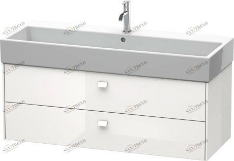 BR415702222 Brioso Тумбочка подвесная Белый глянцевый декор Duravit