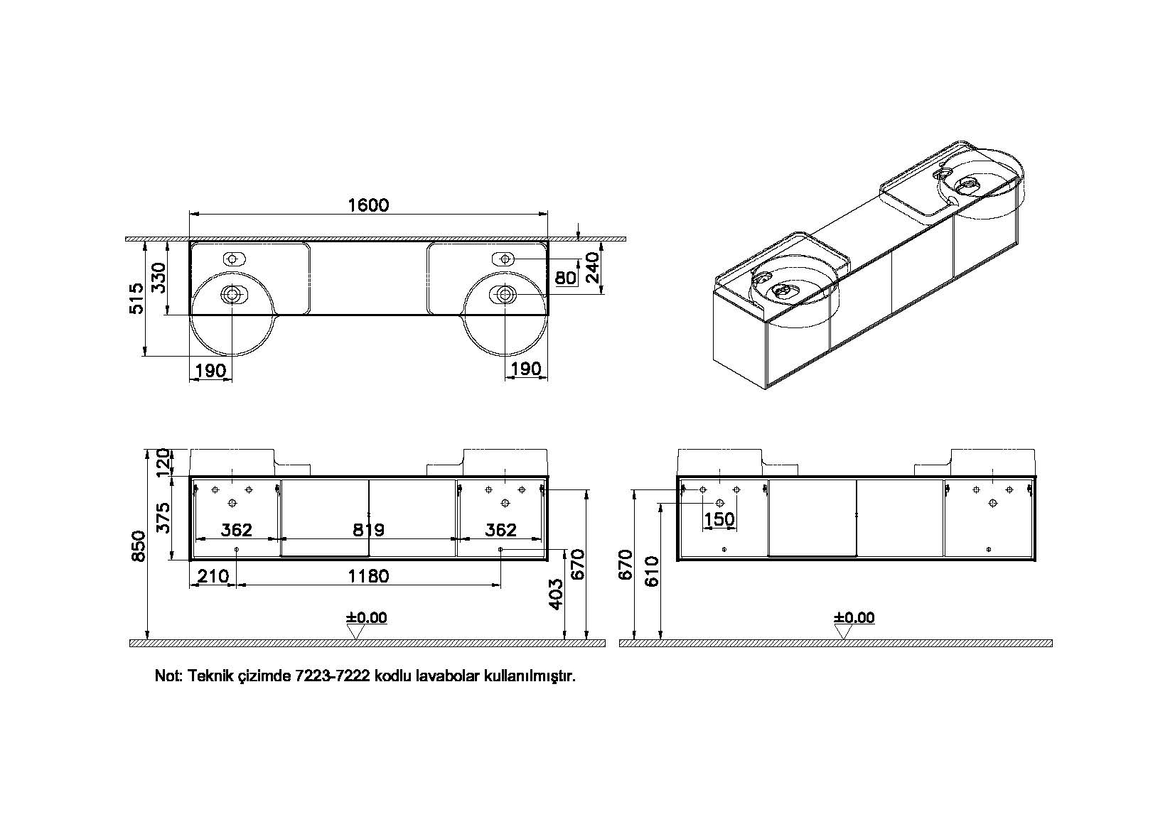 62440 Раковина Vitraglobal Voyage - Вид №1