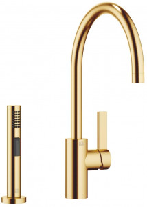 33826875-28_1_27721970-28_1 Смеситель однорычажный с душевым гарнитуром для ополаскивания - латунь сатинированная Dornbracht Tara Ultra