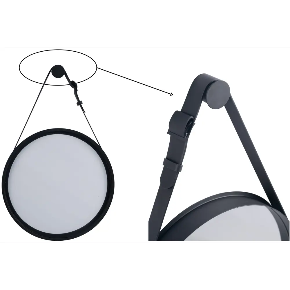 Зеркало декоративное KREAFORTA Barbier круглое D43 см пластик цвет черный STLM-2158350 - Вид №5