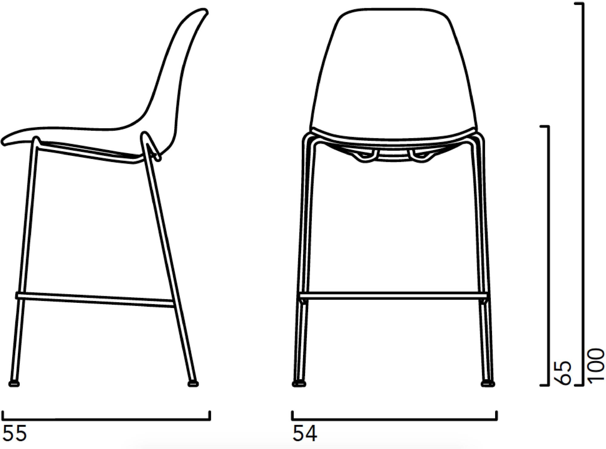Crassevig Штабелируемый табурет из полипропилена Pola sun-id-1374908 - Вид №5