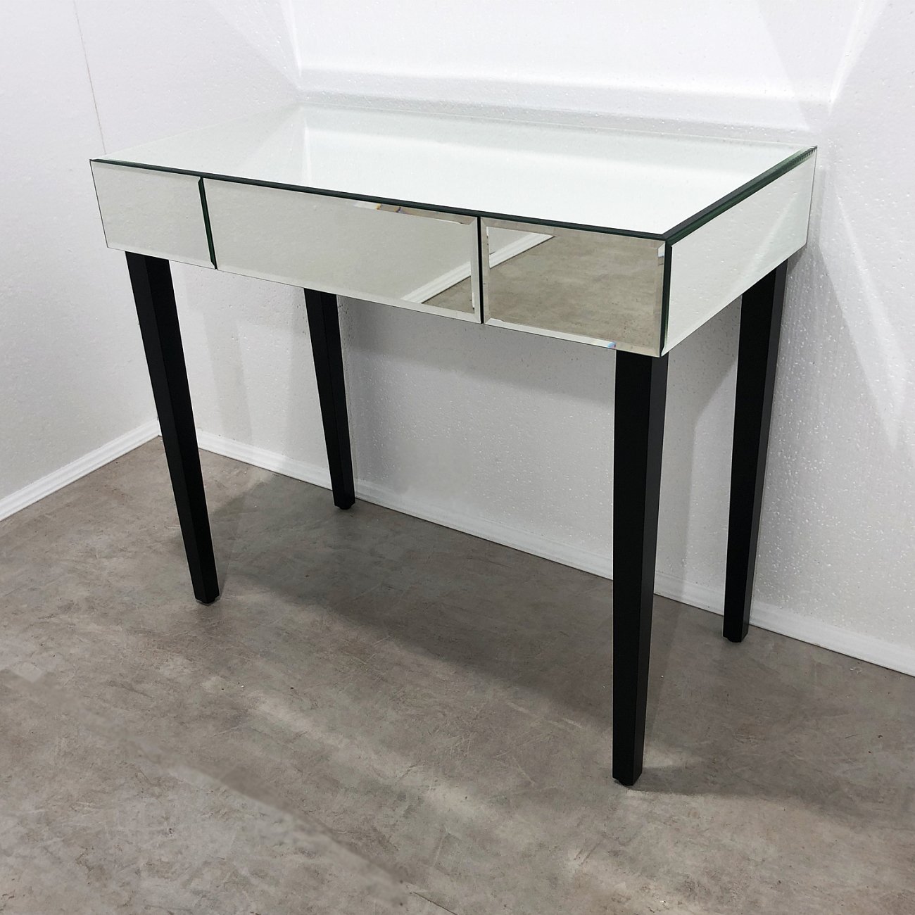 Консоль зеркальная с ящиком и черными ножками "Грэйс" GRAUM  304036 Зеркальный  - Вид №4