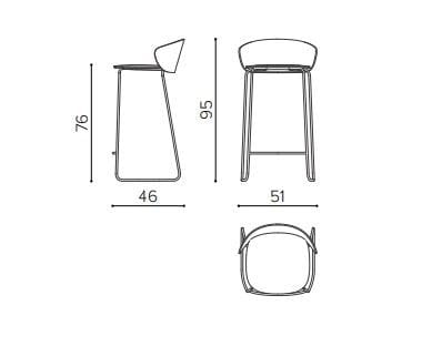 Стальной и деревянный высокий табурет для укладки салазок True Design Не деревянная ARCH-00059280 - Вид №8