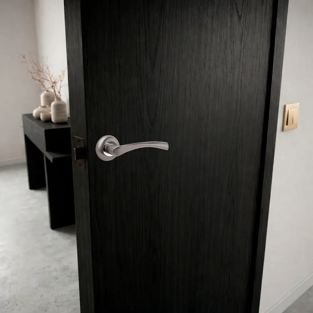 Дверная ручка на розетке Armex H-14023-A без запирания цвет графит STLM-2007552 - Вид №7