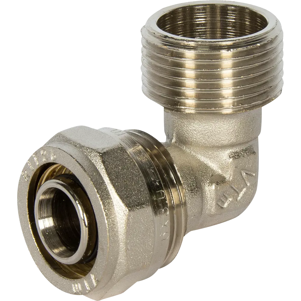 Угол комбинированный 90° Valtec 1"x26 мм НР никелированная латунь VTM.353 STLM-2084903