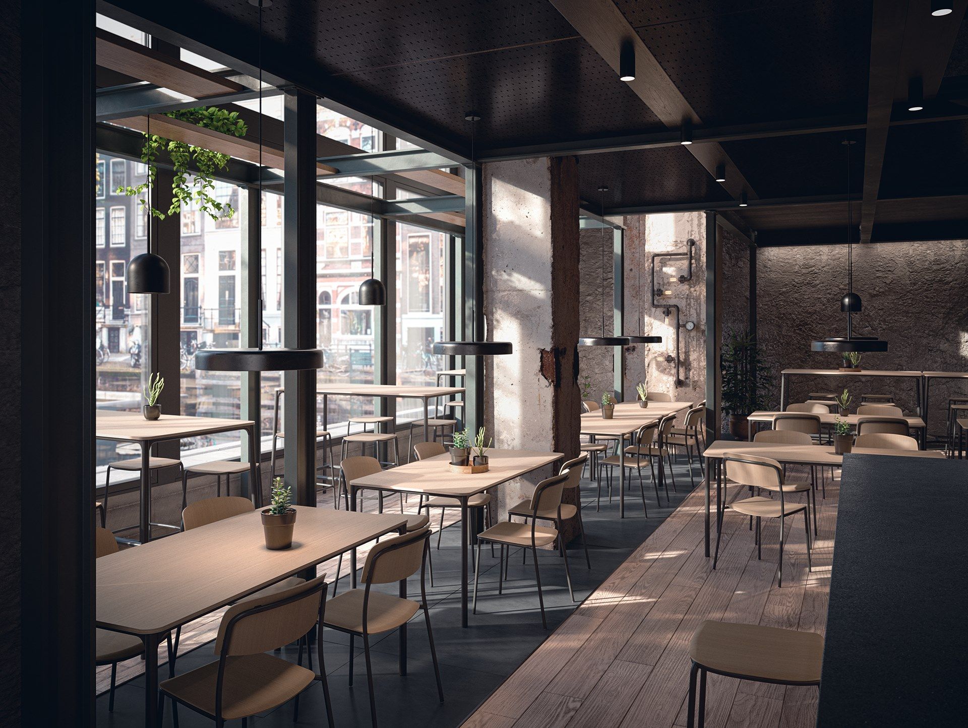 Стальной барный стул с подставкой для ног Brunner nate s ARCH-00001244 - Вид №1