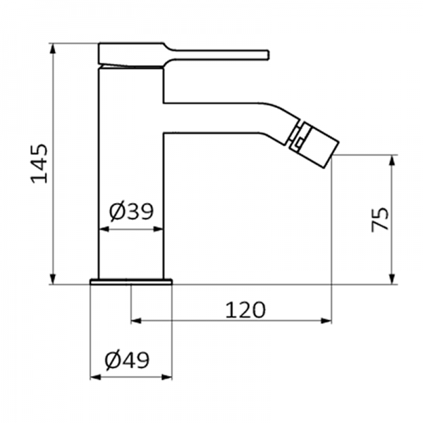 47710471 PREMIUM Белый мужчина Биде Смеситель Белый GRB MIXERS Time - Вид №1