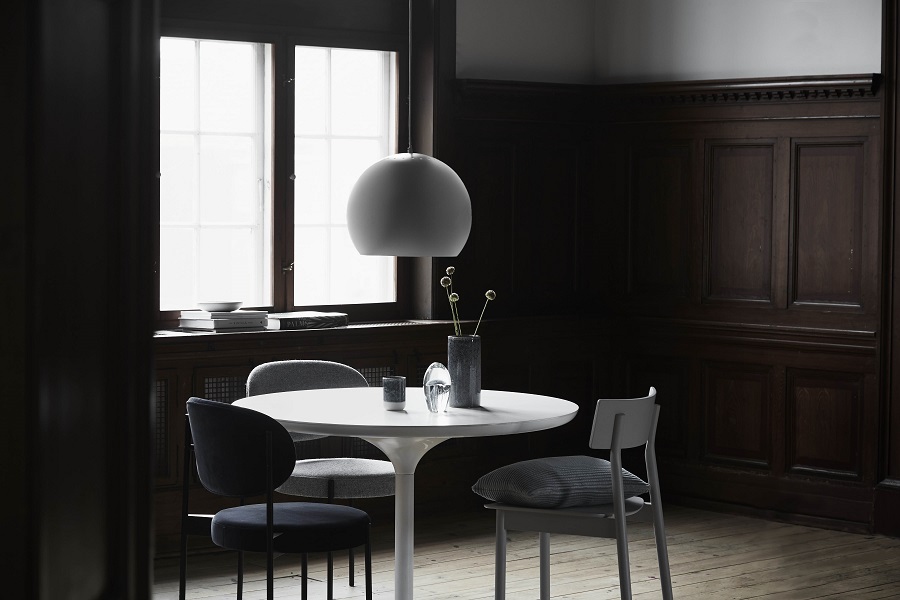 1530276016001 Лампа подвесная ball, 33хD40 см, серая матовая, серый шнур Frandsen  - Вид №1