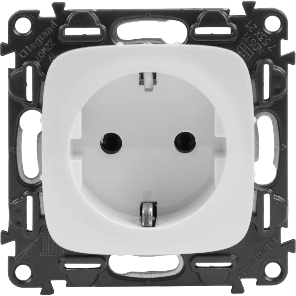 Розетка Legrand Valena Allure 2 контакта с заземлением цвет белый STLM-2147174