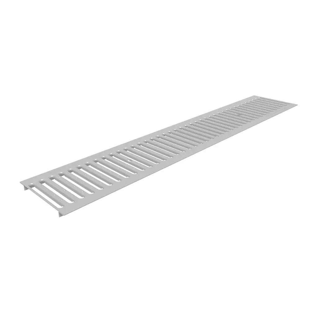 Решетка лотка водосточного Gidrolica 1000x186x15 мм цвет серый STLM-2070218