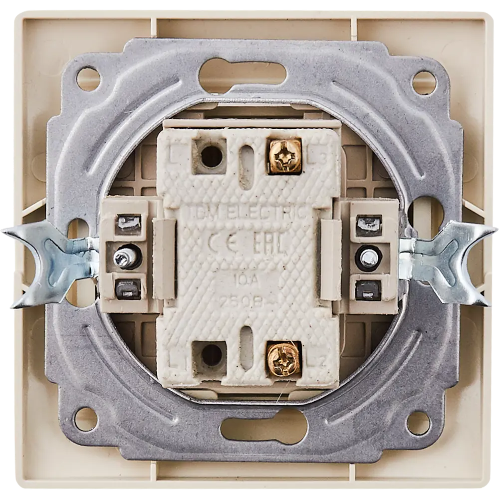 TDM ELECTRIC Выключатель встраиваемый с подсветкой бежевый 85591344 Таймыр STLM-0064429 - Вид №2