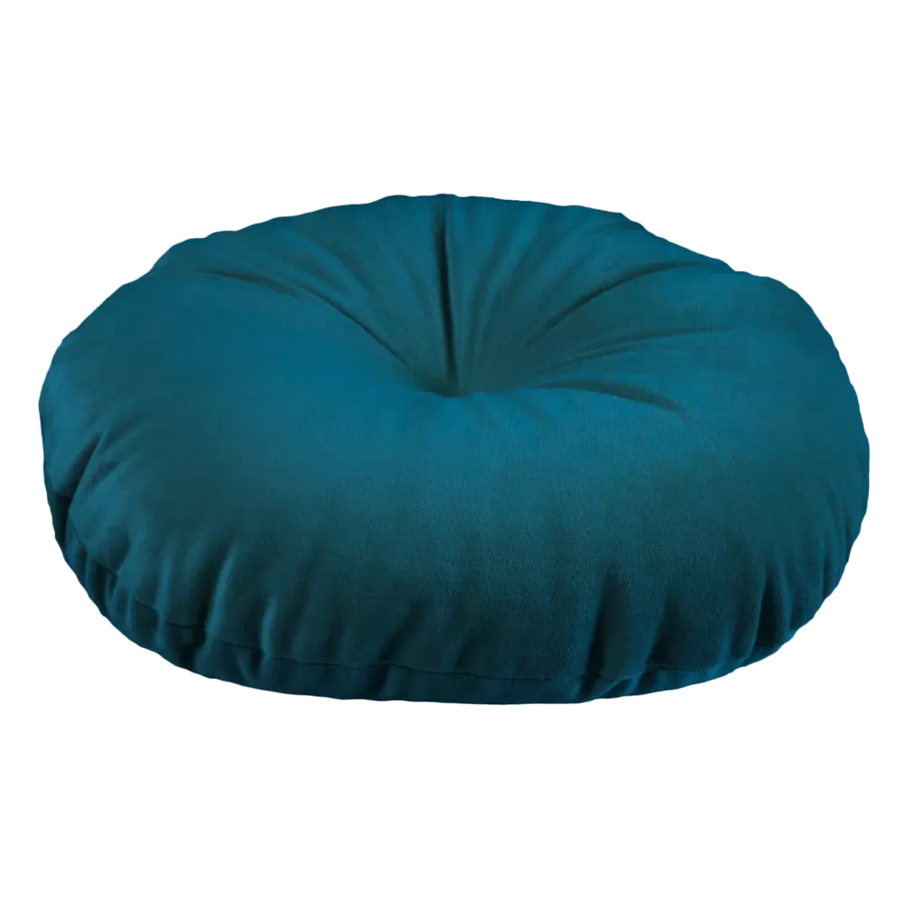 Подушка Бархат ø37 см цвет морская глубина LINEN WAY STLM-2018722 - Вид №1