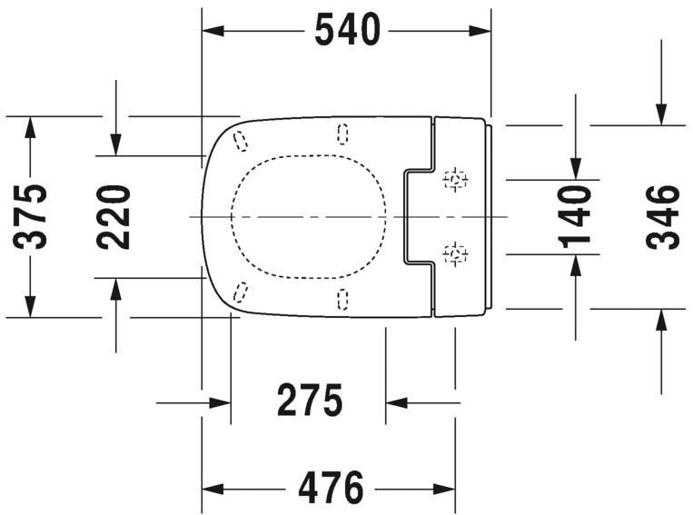 611200..2000300 Крышка биде для унитаза Duravit  - Вид №3