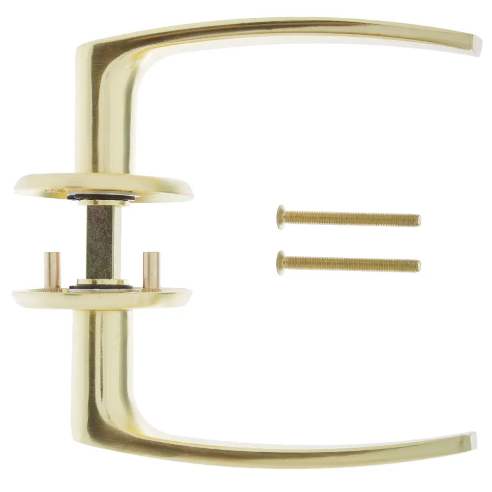 Ручки дверные на розетке Palladium 016 (5/60), алюминий, цвет матовое золото STLM-2074330 - Вид №2