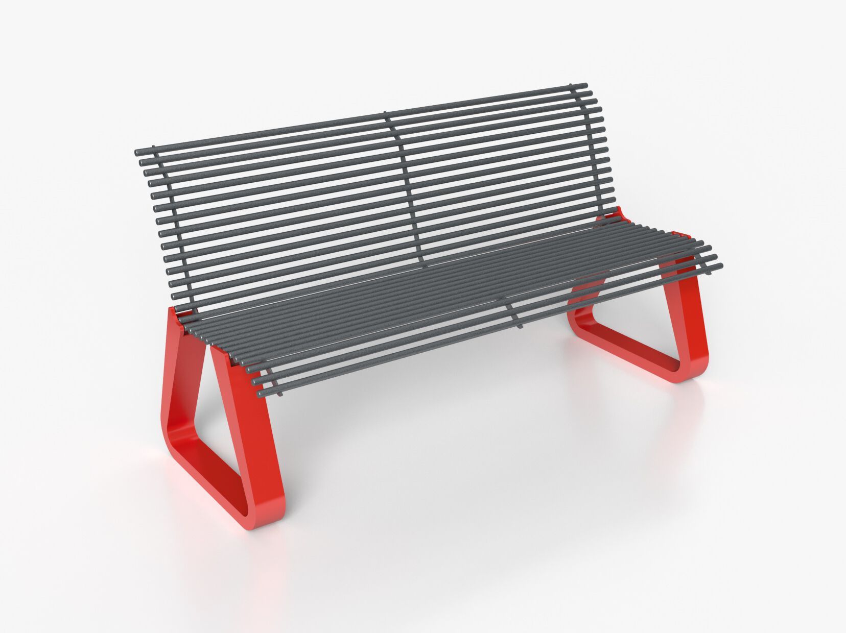 Оцинкованная стальная скамья со спинкой Viscio Urban Design GINGER ARCH-00123550