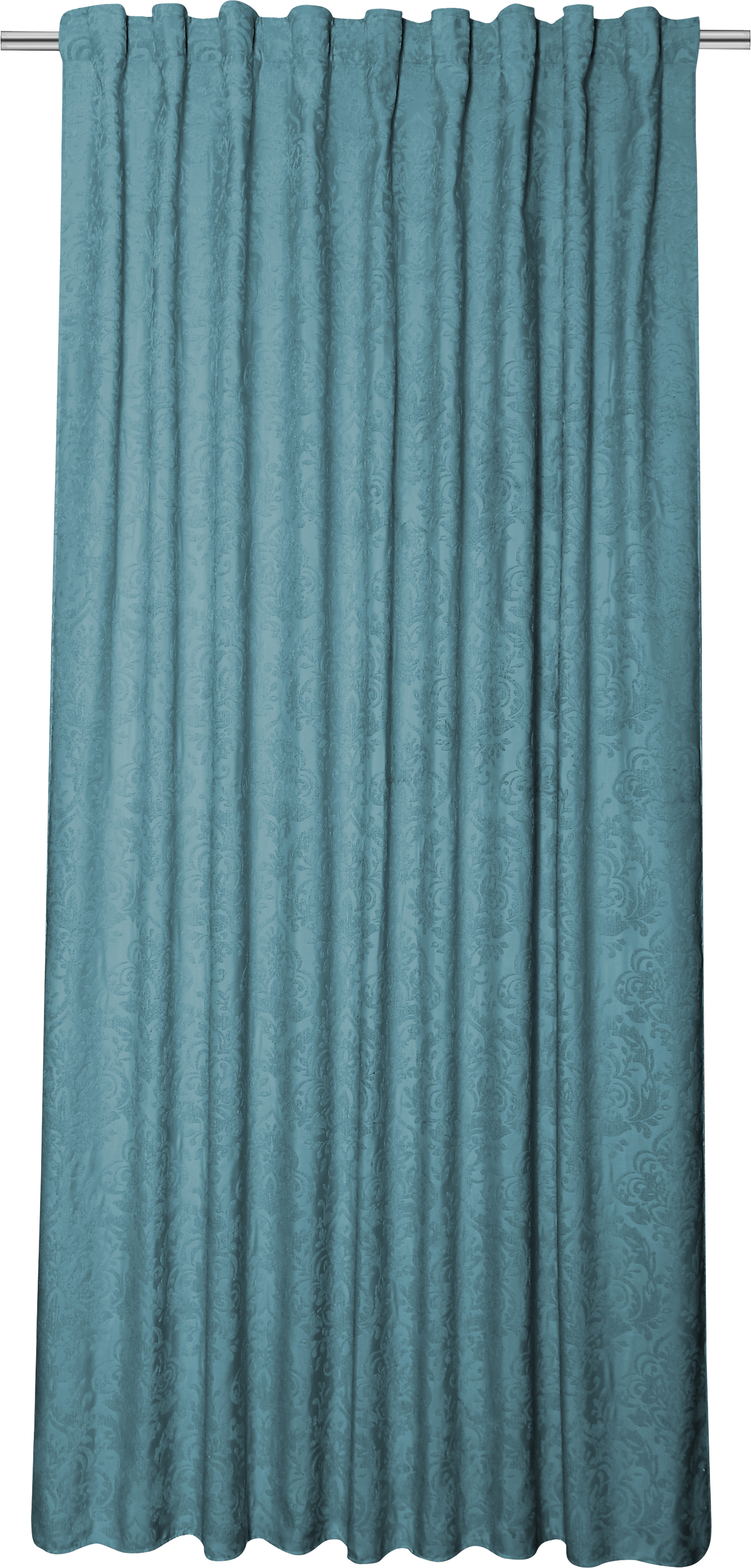83321271 Штора на ленте со скрытыми петлями Nohan 200x280 см цвет бирюзовый Celadon 2 STLM-0040413 INSPIRE