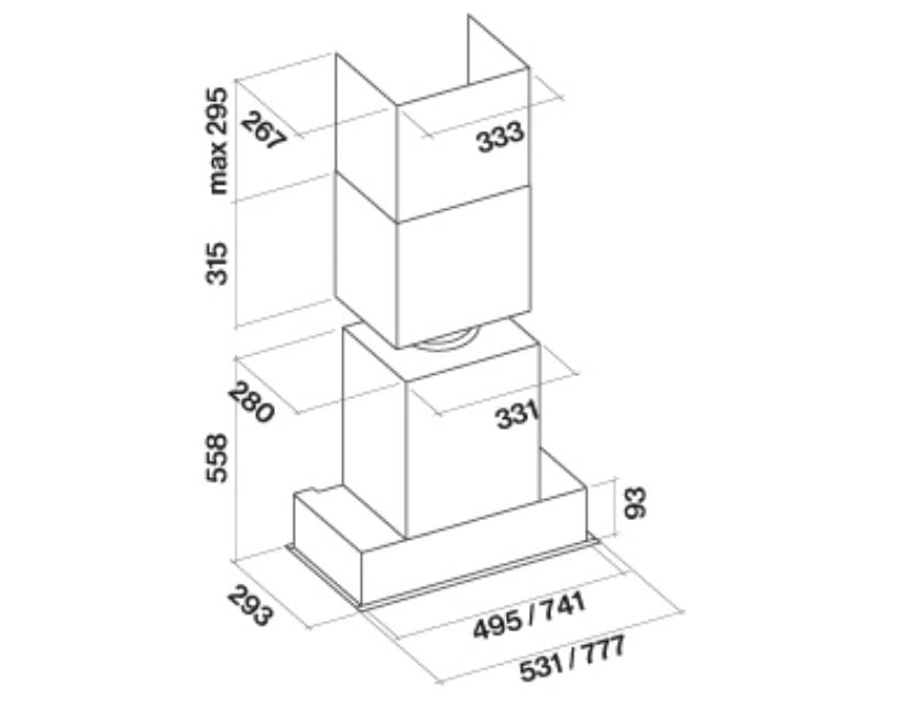 Вытяжка из нержавеющей стали Falmec дизайн ARCH-00119485 - Вид №2