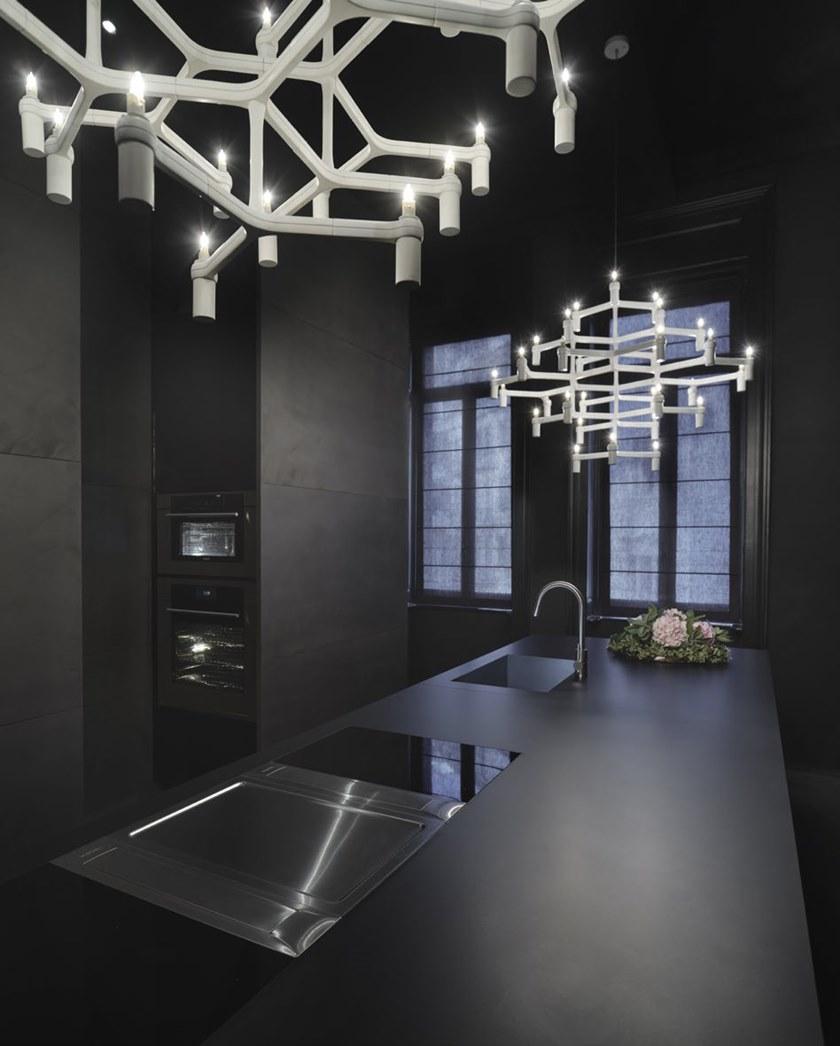 RIFRA Кухня с черным бетонным островом One sun-id-1399093 - Вид №3