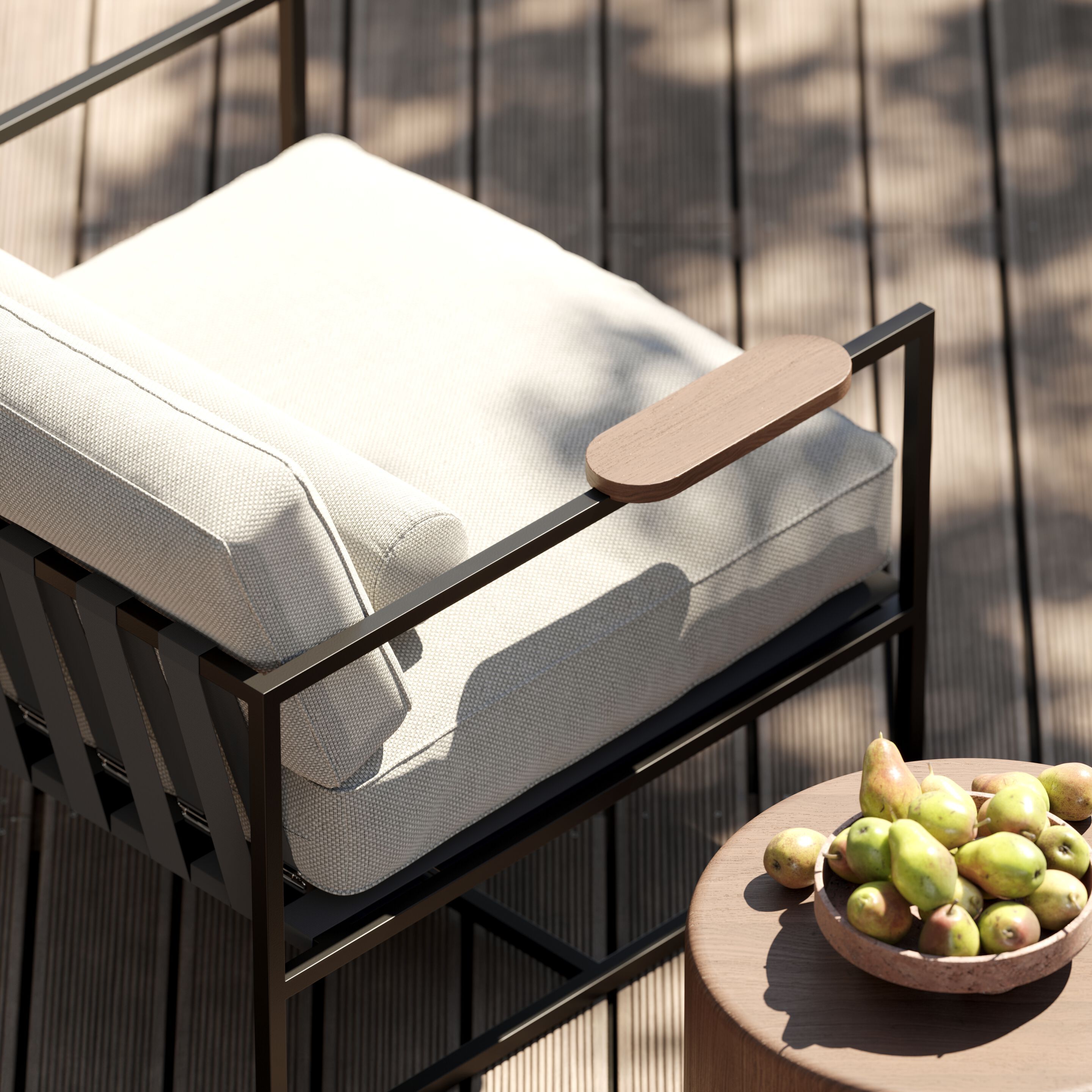 Тканевое садовое кресло с подлокотниками Laskasas Badi ARCH-00074906 - Вид №2