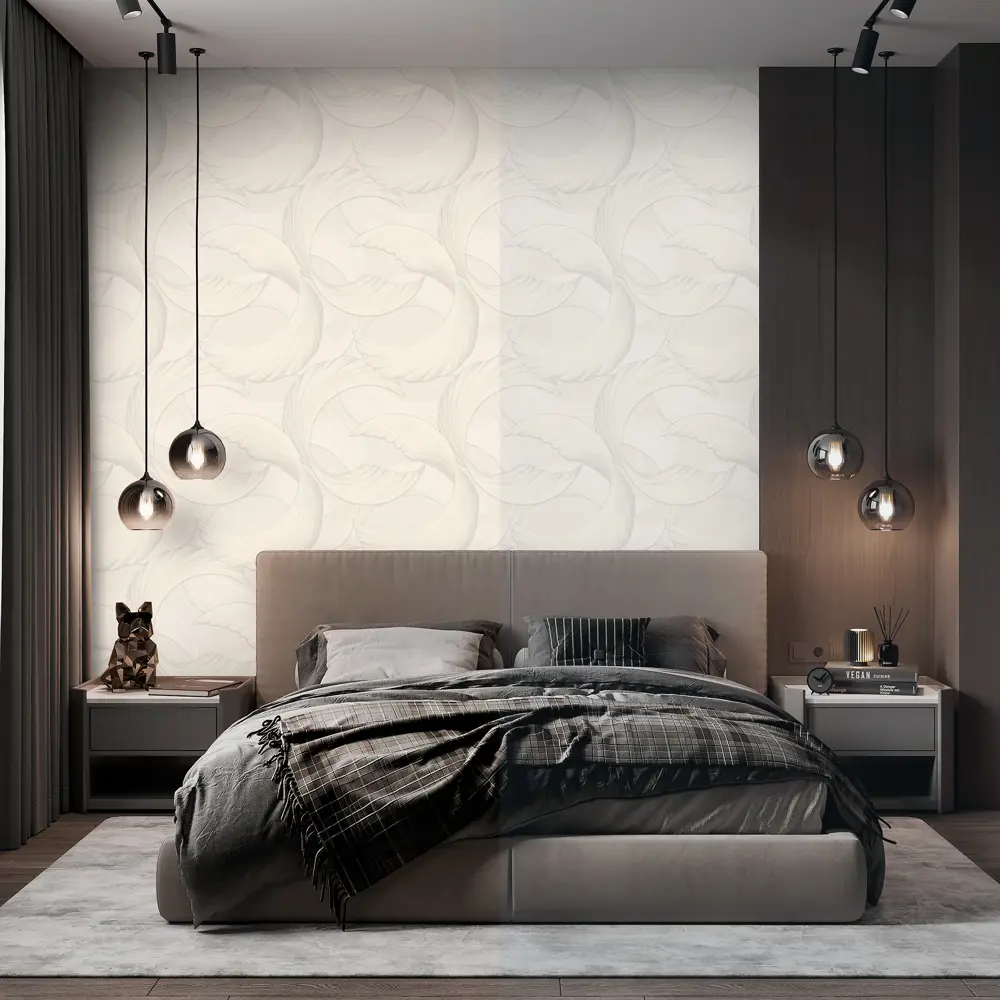 Обои флизелиновые Wallsecret Hypnotic белые 1.06 м 8962-20 STLM-2113967 - Вид №6