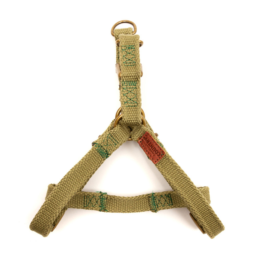 ПР0048480 Шлейка для собак Canvas 25мм (обхват 65-85см) зеленая Great&Small 