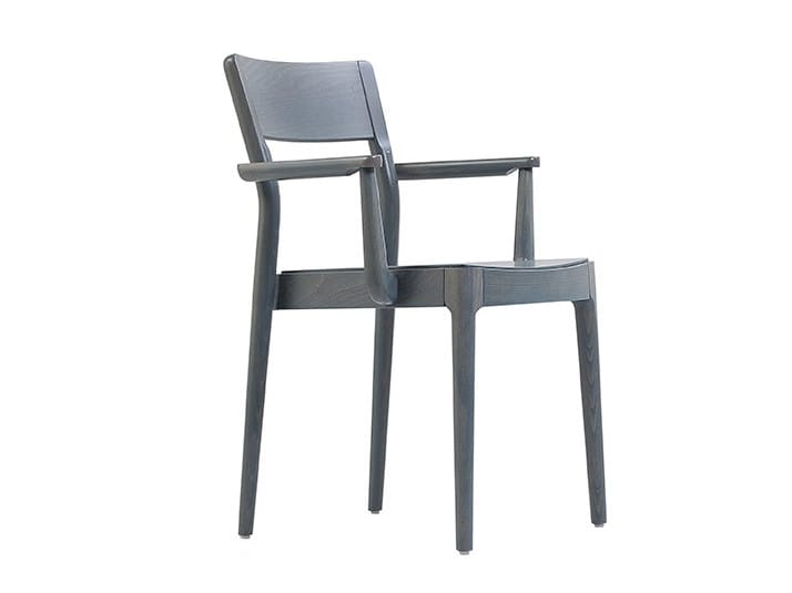 Деревянный штабелируемый стул с подлокотниками Sedex JUNE ARCH-00058804