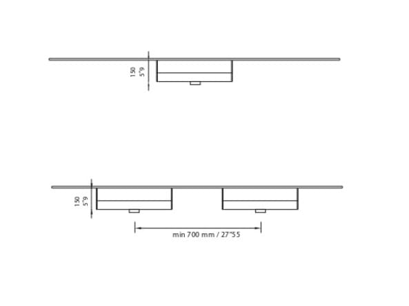 Прямоугольная раковина из твердой поверхности MOMA Design OTELLO ARCH-00035746 - Вид №3