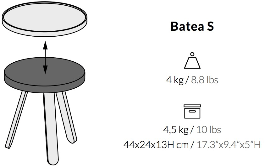 Woodendot Круглый деревянный журнальный столик с подносом sun-id-1506647 - Вид №7