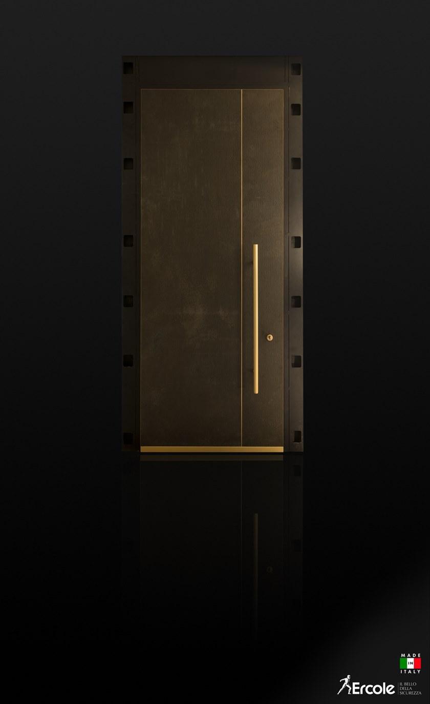 Ercole Бронированная входная дверь из керамогранита и латуни sun-id-1418584 - Вид №1