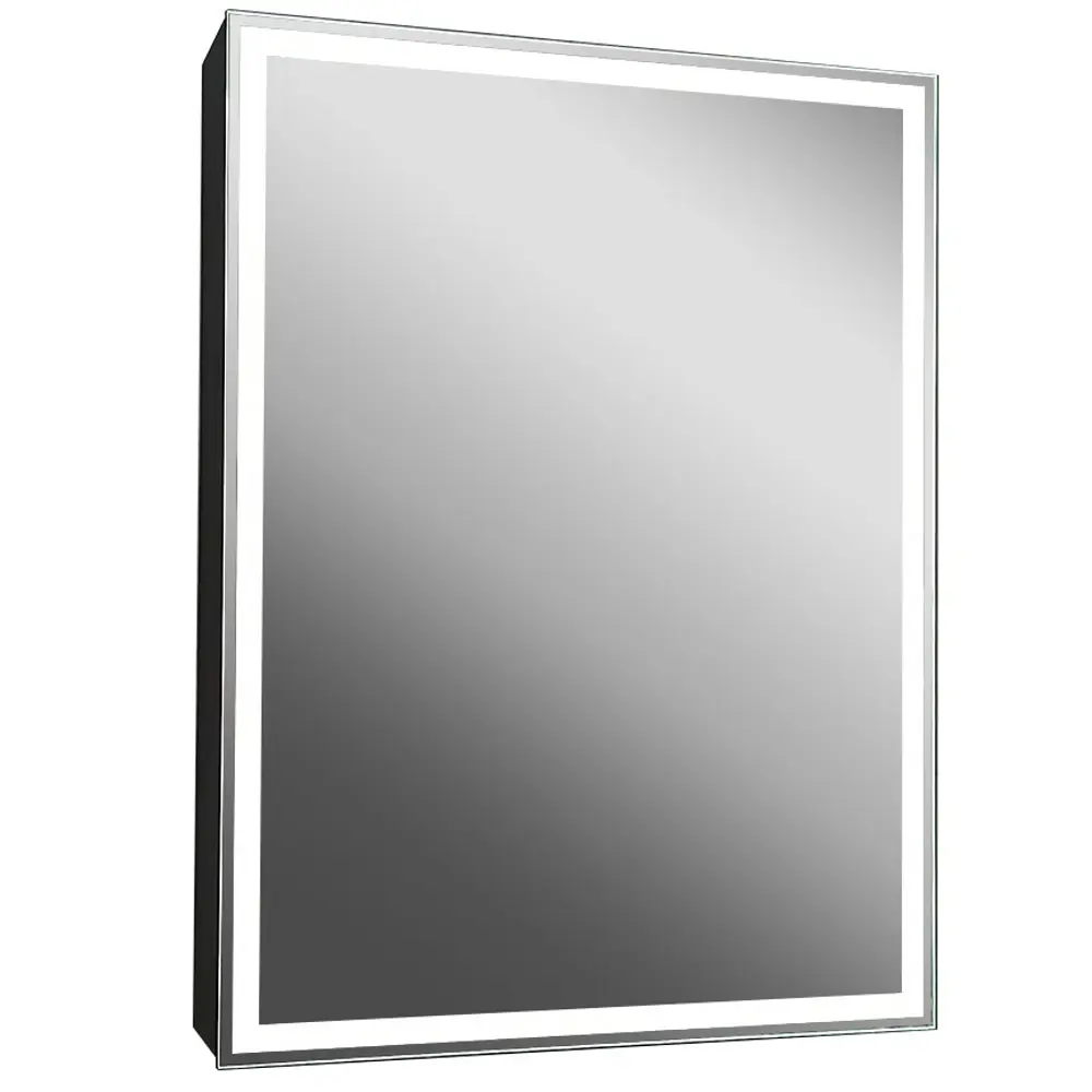 Шкаф зеркальный подвесной Montero Black LED с подсветкой 60x80 см цвет черный 89180064 STLM-2028496 Santreyd - Вид №3