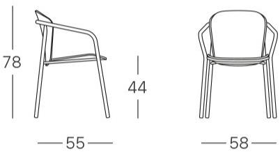 SCAB DESIGN Кресло из стали и дерева с подлокотниками Finn sun-id-1488684 - Вид №12