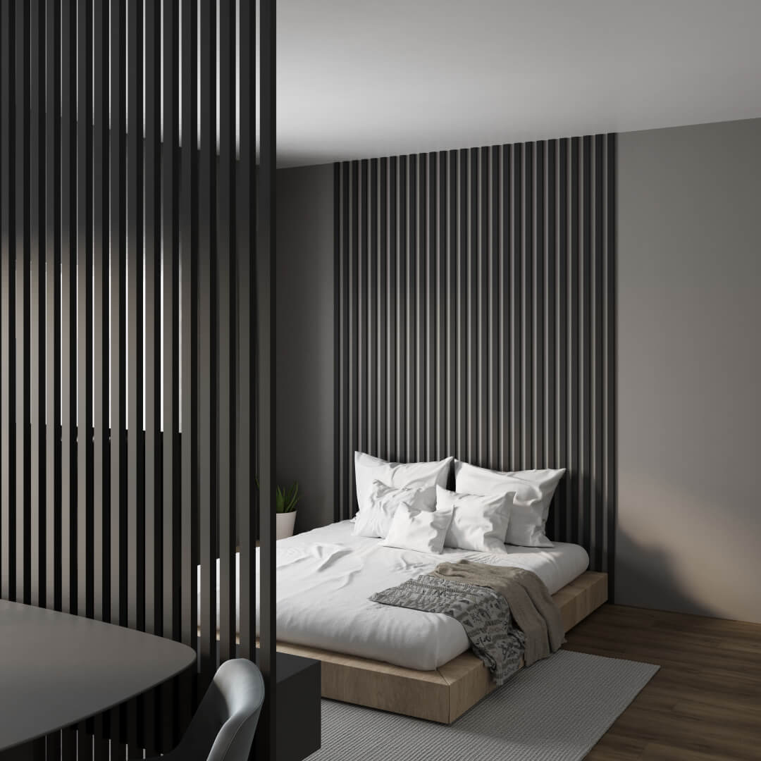 Интерьерная рейка МДФ Stella Бриона Light Black Edition 16*40*900 (уп.8шт.) STSR-788 - Вид №6