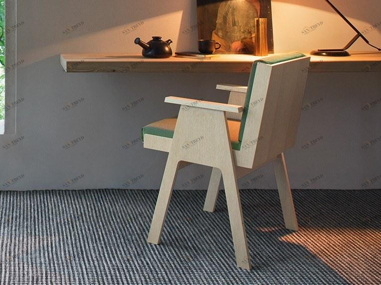 Agapecasa Стул с подлокотниками и каркасом из фанеры из тополя Club 44 sun-id-1484030