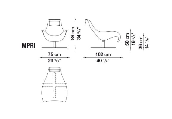 Кресло из ткани B&B Italia Mart ARCH-00052977 - Вид №2