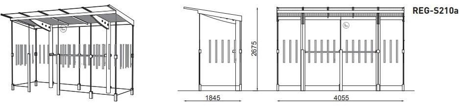 mmcité1 Навес из оцинкованной стали для курящих Regio sun-id-1403932 - Вид №1