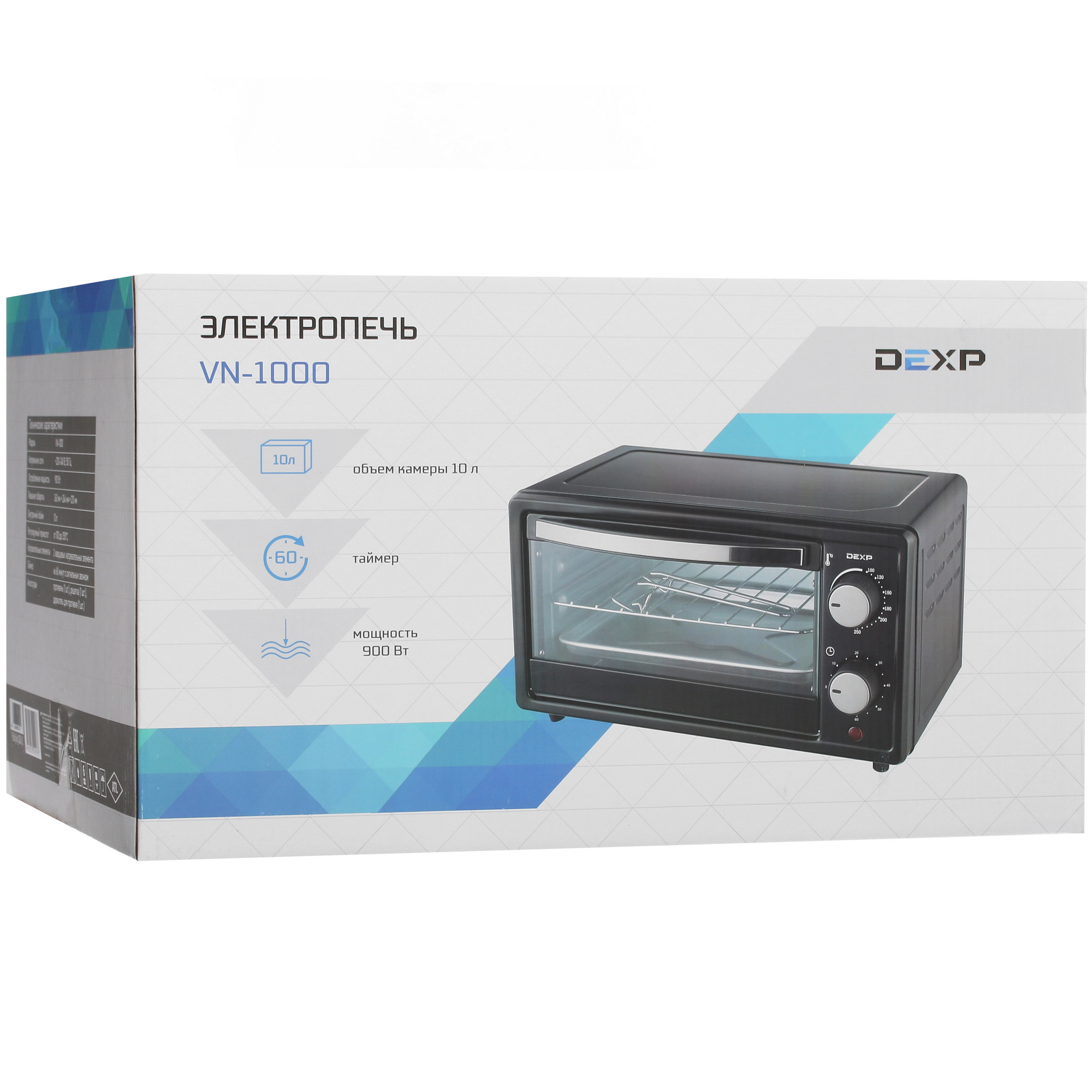 1281987 Мини-печь DEXP VN-1000 черный STDN-0033711 - Вид №9