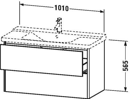 XS418200909 XSquare Тумбочка подвесная Светло-голубой матовый декор Duravit - Вид №1