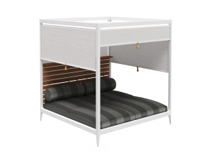 Ткань и алюминиевая Садовая кровать с навесом