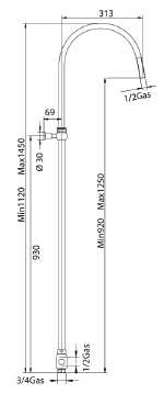 385674KK Душевая штанга Bandini Classic Santreyd - Вид №1